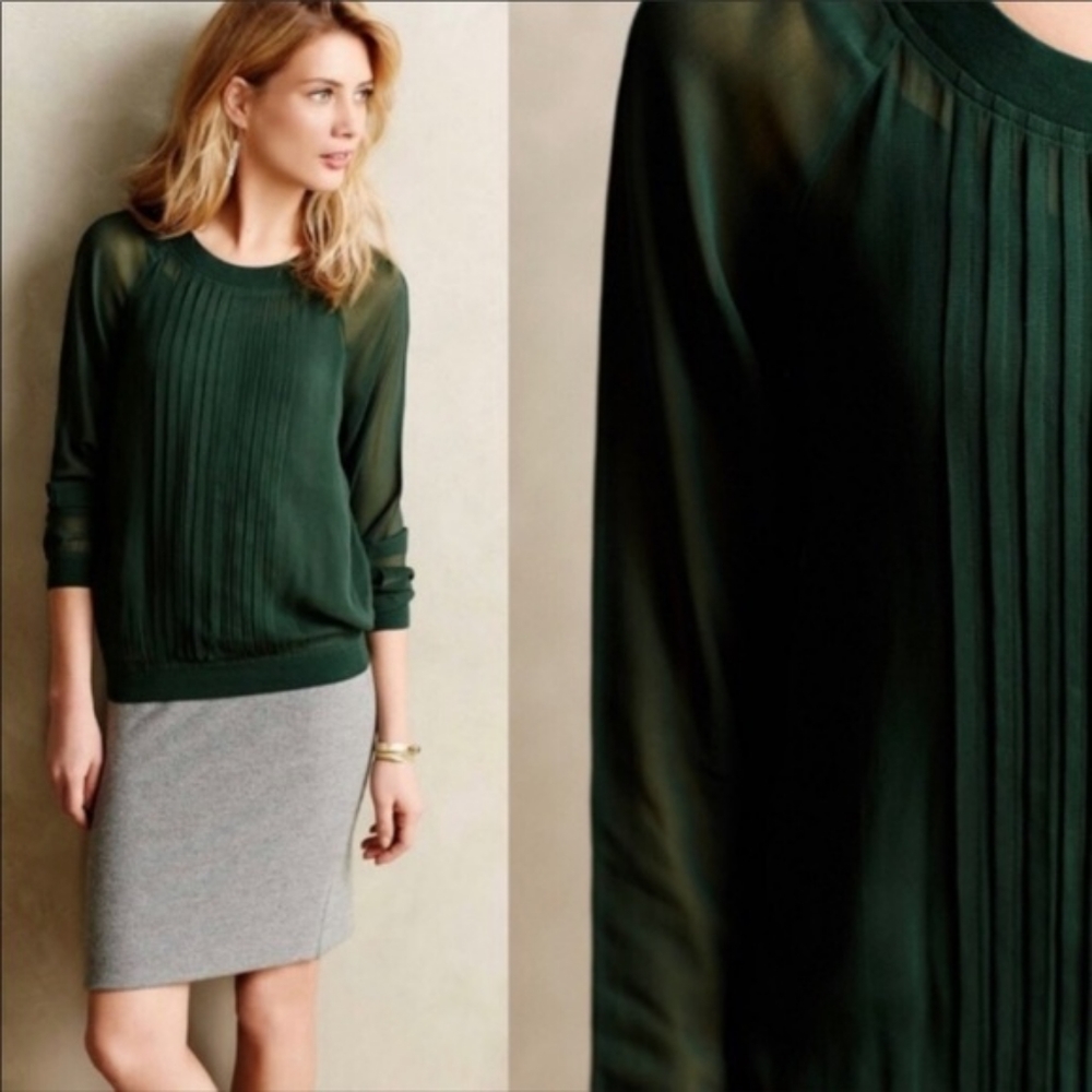 🇺🇲🦋 Anthropologie 🦋 One Fine Day Sheer Top, M